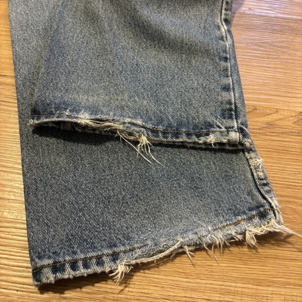 VTG 1997 Levis 505 Orange Tab Jeans Mens 34x31 Made In USA Distressed Faded 90s